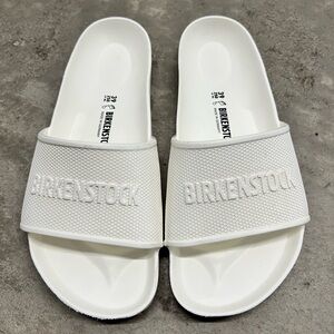 Birkenstock White Slide Sandals